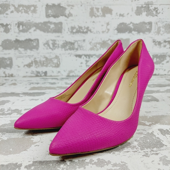 BCBGeneration Magenta BarbieCore Pink Slip On Evening Pump Heels O810 - Picture 2 of 14